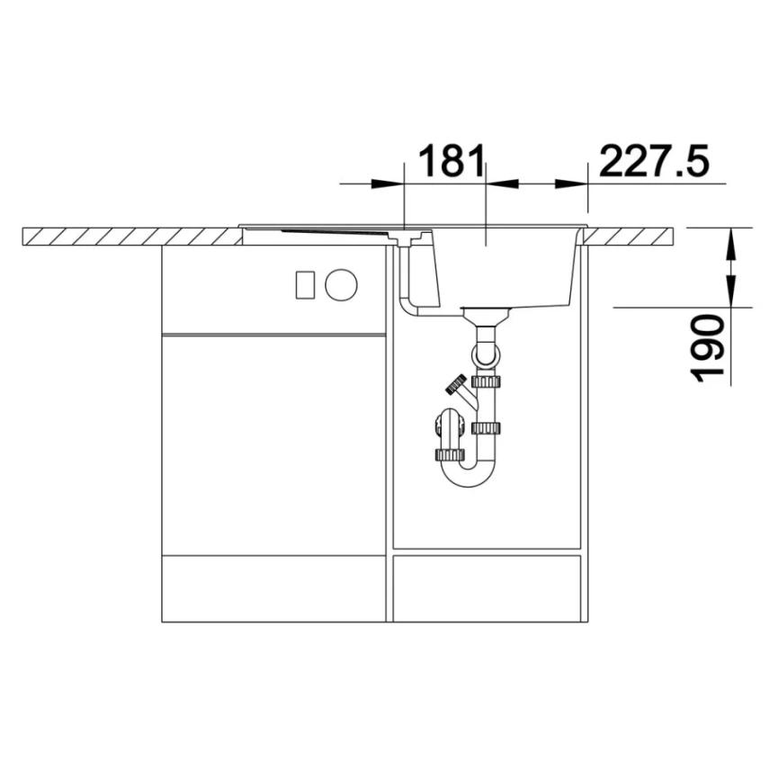 Мойка кухонная Blanco Zia 45 S, 526013 черный - схема 5