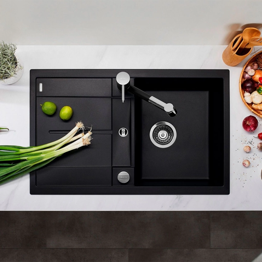 Мойка кухонная Blanco Metra 45 S 513035 антрацит - фото 1
