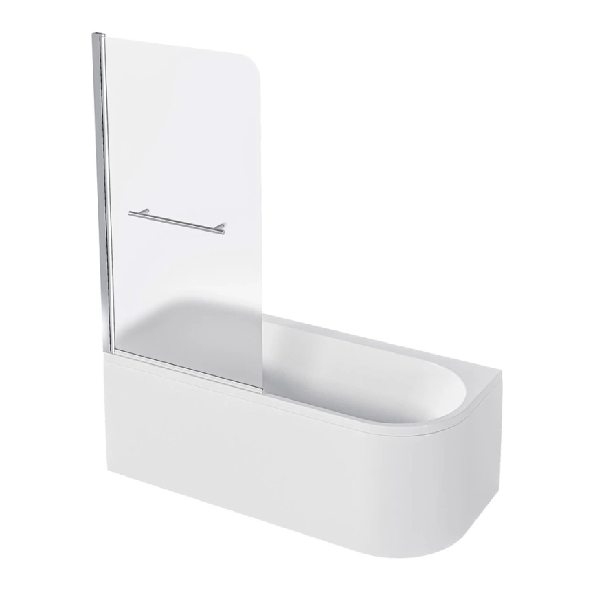 Штора на ванну из стекла 1Marka P-02 82x150 Mistelite L матовая - фото 1