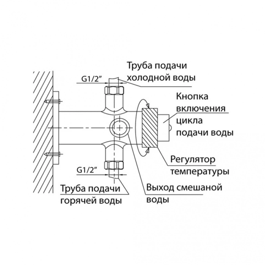 Смеситель порционный для душа Варион 9509900 - схема