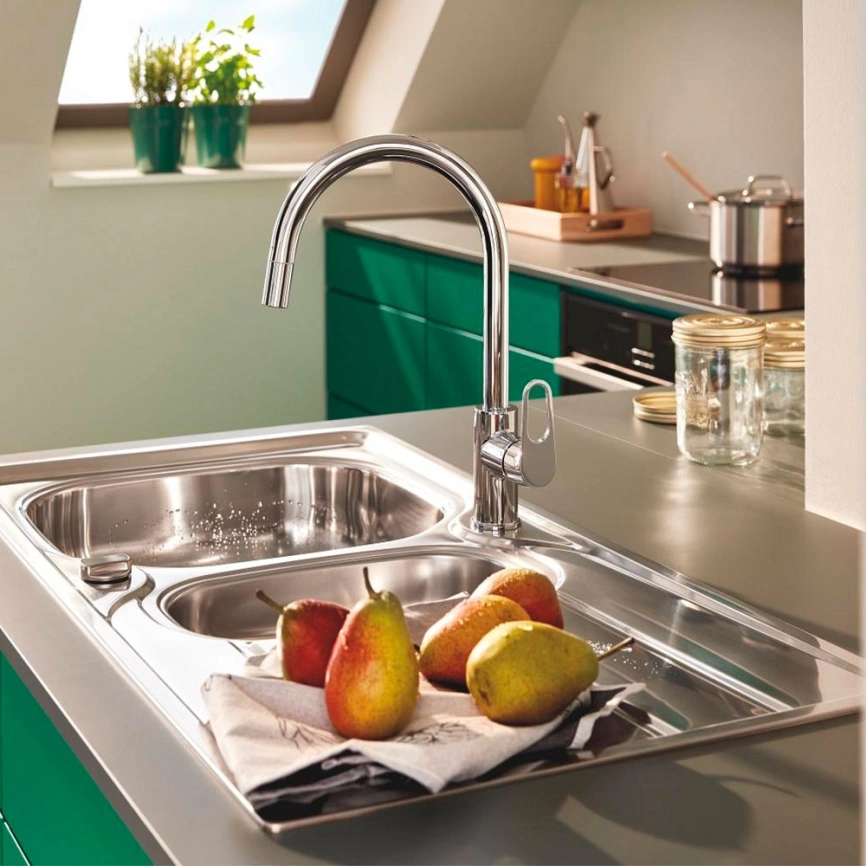 Смеситель для кухни Grohe BauFlow 30549000 с вытяжным изливом, хром - фото 4