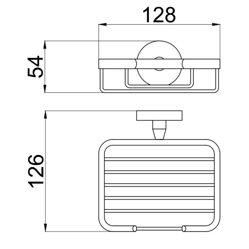 Мыльница настенная в ванную Allen Brau Priority 6.31004-GB золото - схема