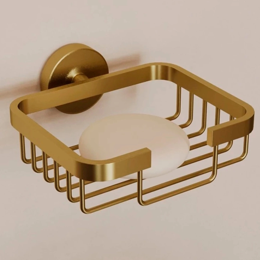 Мыльница настенная в ванную Allen Brau Priority 6.31004-GB золото - фото 1