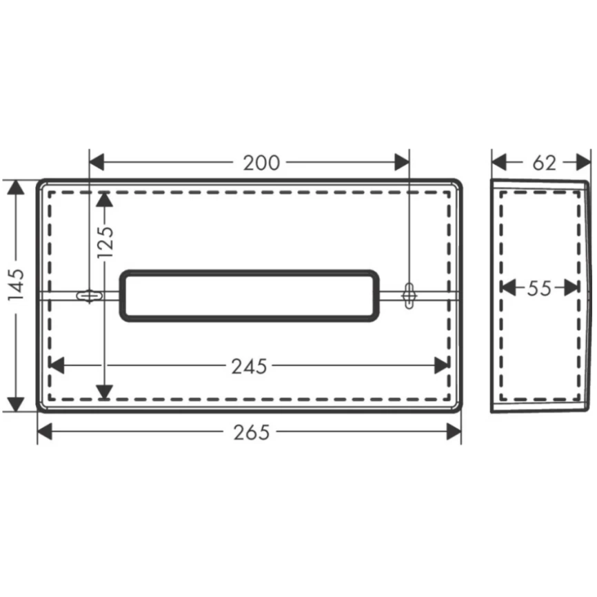 Бокс для салфеток Hansgrohe AddStoris 41774670, черный - схема