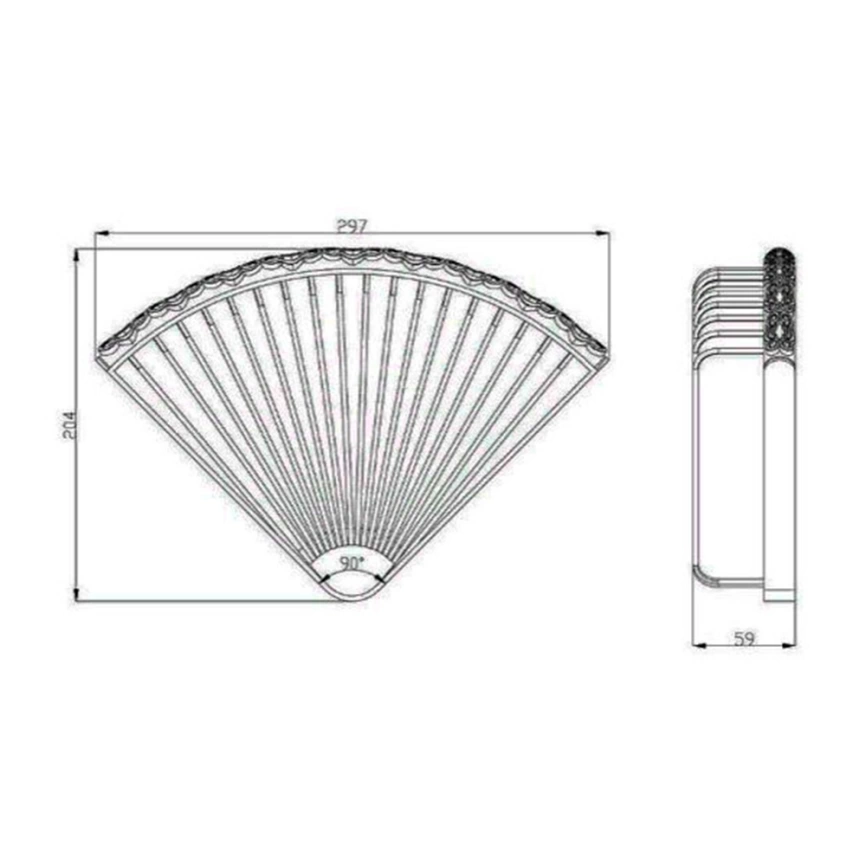 Полка в ванную Lemark Jasmine LM6681B бронза - схема