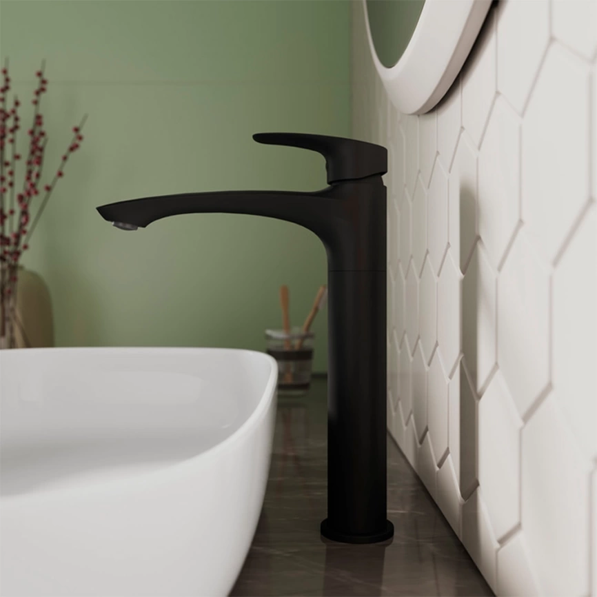 Смеситель для раковины Milardo Rora RORBL01M01, черный - фото 1