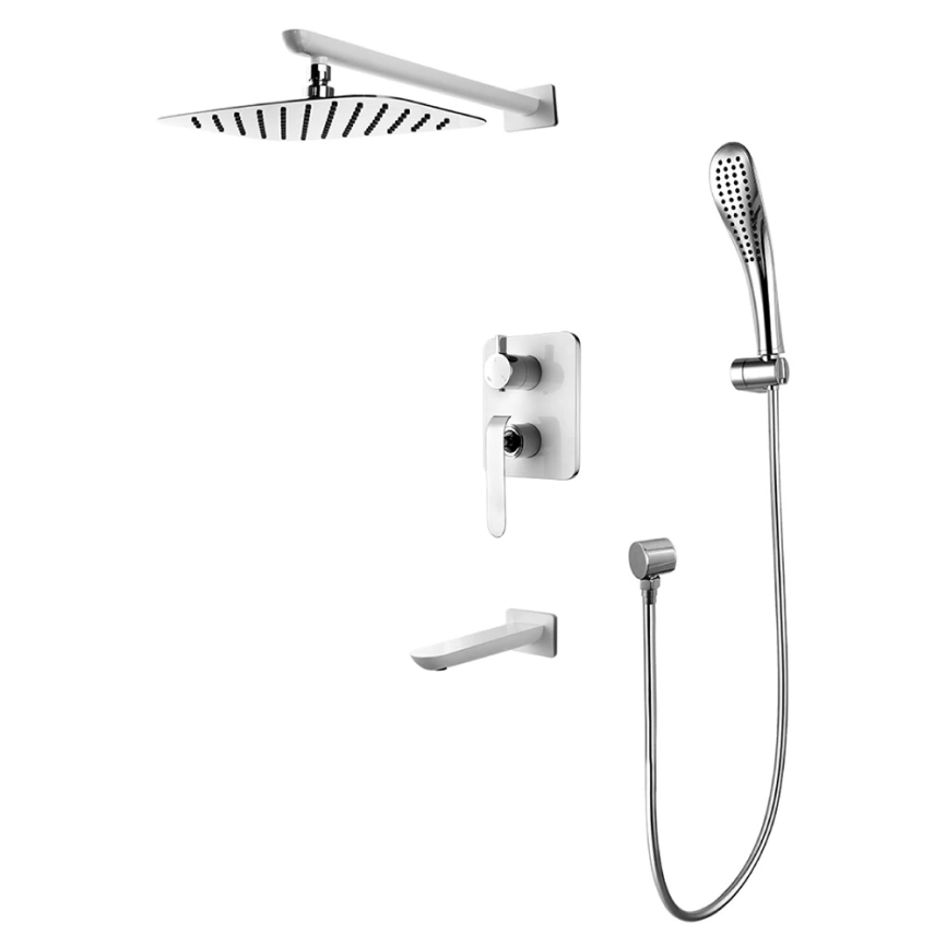 Душевой комплект Lemark Melange LM4922CW, белый/хром