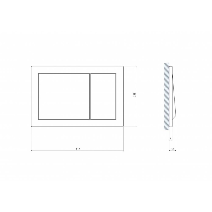 Комплект Cersanit Delfi SET-DEL/Vec/TPL/En-Wh-w подвесной унитаз Delfi + инсталляция Vector + кнопка смыва Enter, белая - схема 3