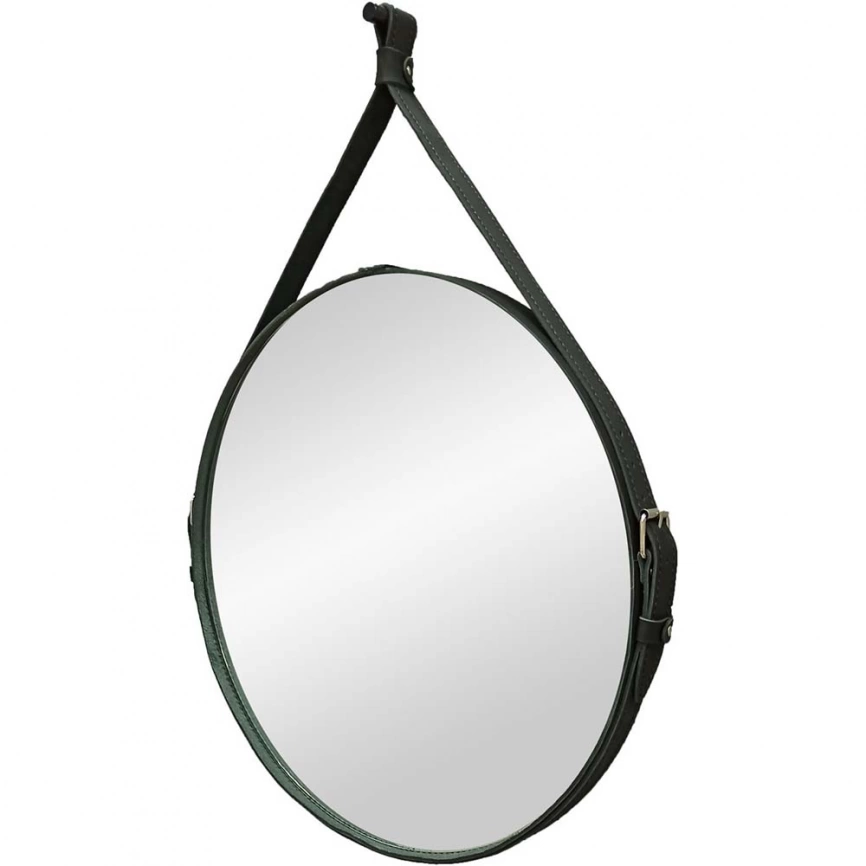 Зеркало навесное Континент Ритц D 650 на ремне из кожи черного цвета - фото 1