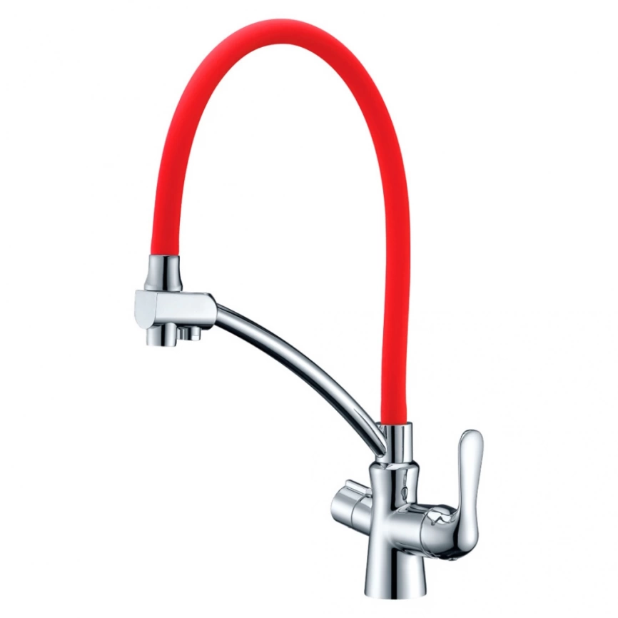 Смеситель для кухни Lemark Comfort LM3070C-Red c подключением к фильтру питьевой водой
