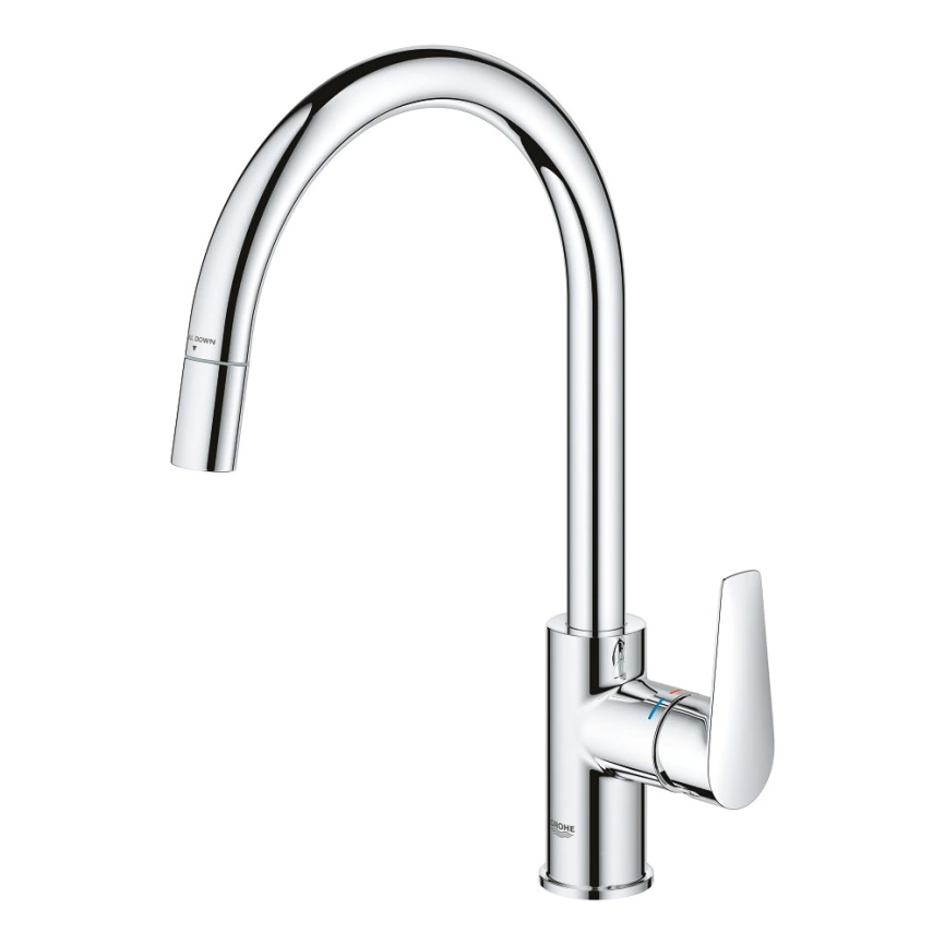 Смеситель для кухни Grohe BauEdge 30536000 с вытяжным изливом, хром - фото 1