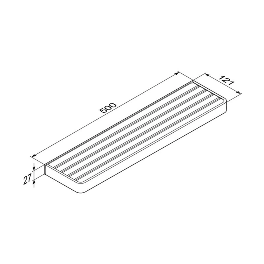 Полка в ванную Damixa Jupiter DA7737600 черная - схема