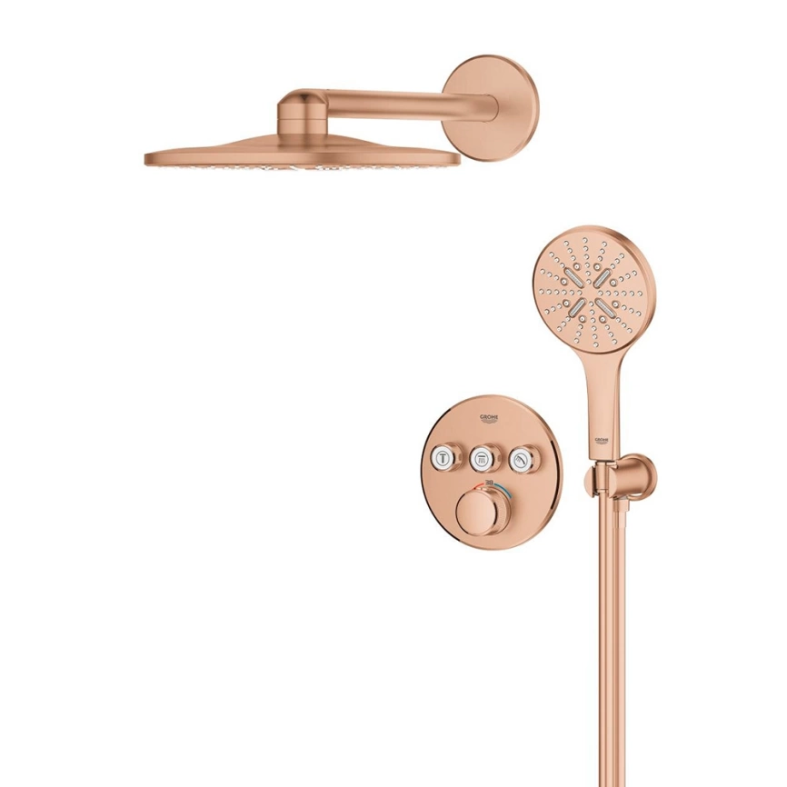 Душевой комплект Grohe Grohtherm SmartControl 34863DL0 бронза с термостатом - фото 3
