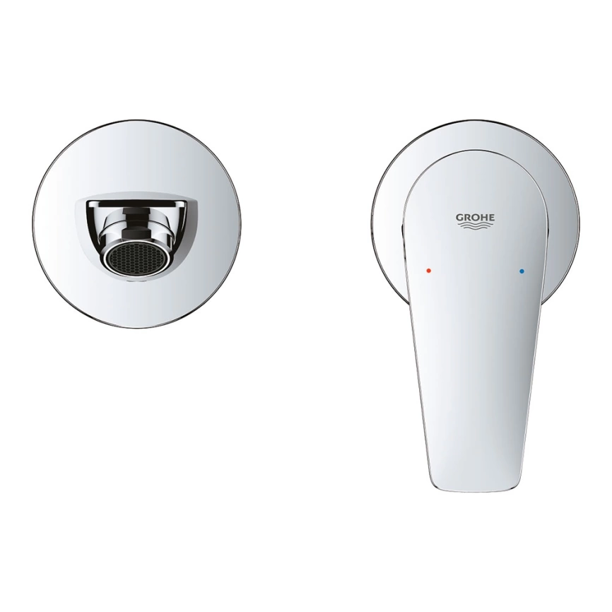 Смеситель для раковины Grohe BauEdge 20474001 настенный, хром - фото 5