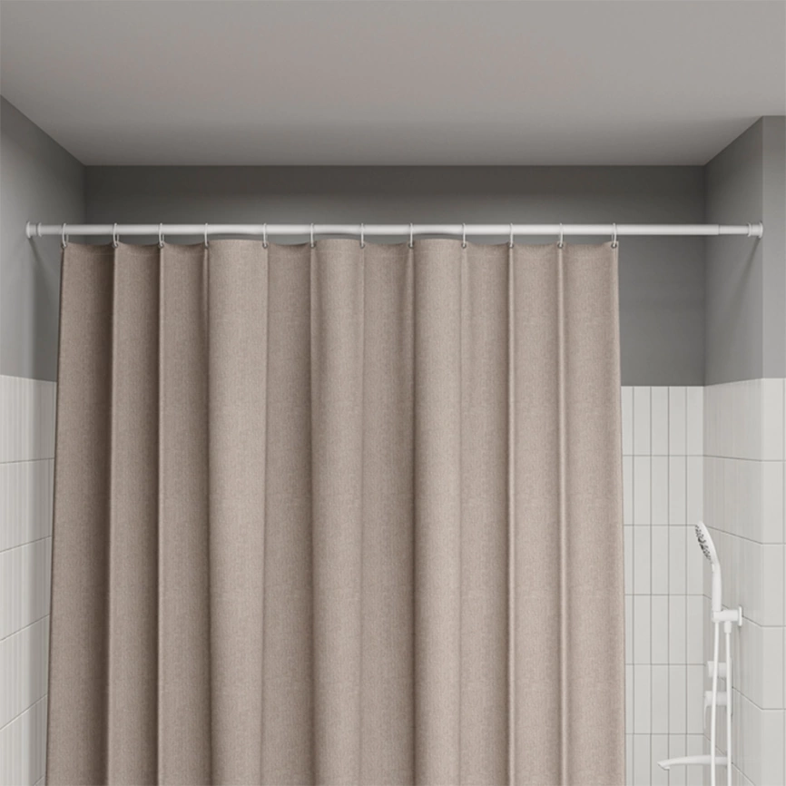 Карниз для штор в ванную Iddis Elegante RSW0120i14 прямой белый - фото 7