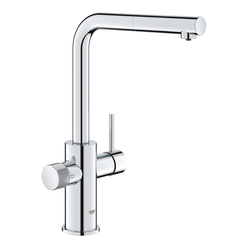 Смеситель для кухни Grohe Minta Blue Pure 30590000, хром с вытяжным изливом
