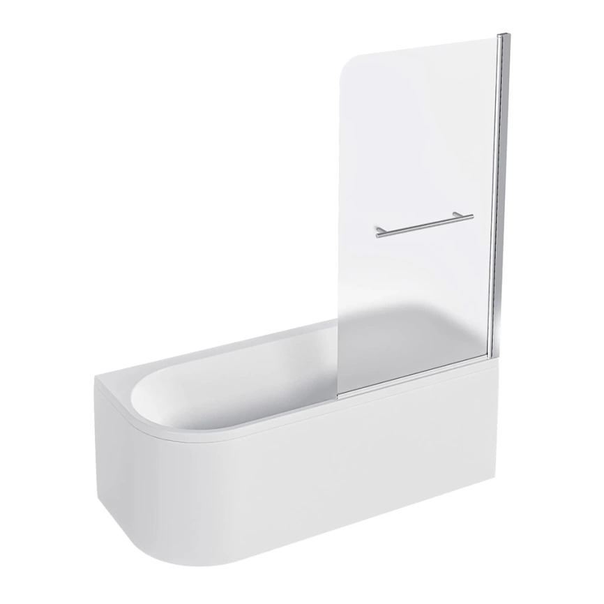 Штора на ванну из стекла 1Marka P-02 82x150 Mistelite R матовая - фото 1