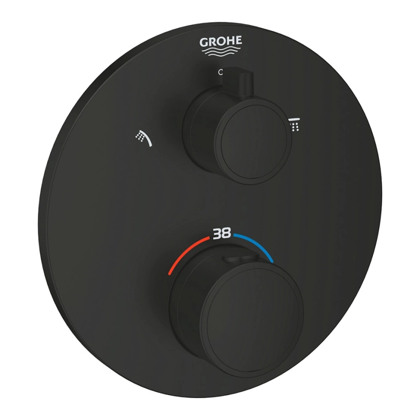 Внешняя часть смесителя для душа Grohe Grohtherm 1022082430 черный