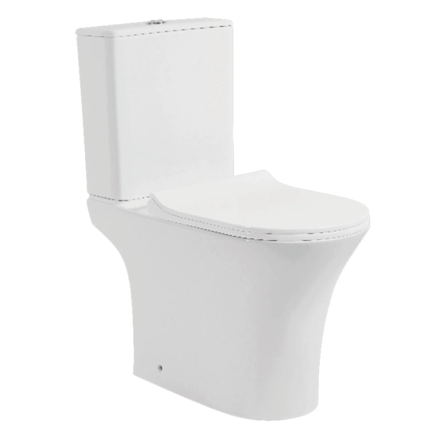 Унитаз компакт Gromix GM-6217 безободковый с сиденьем