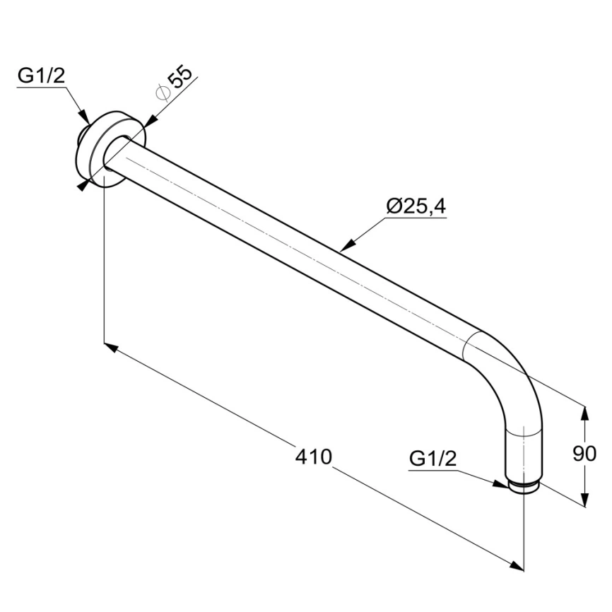 Душевой комплект Kludi Bozz 387363976 встраиваемый, черный - схема 3