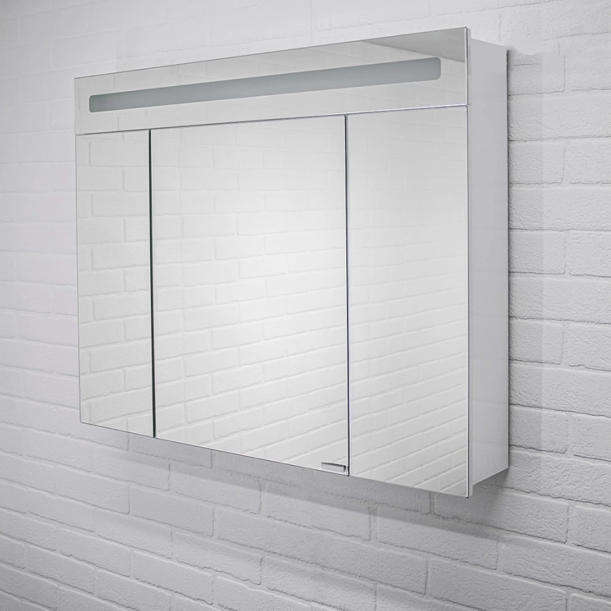 Зеркало-шкаф навесное с подсветкой Домино Аврора 105 - фото 4